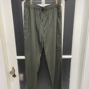 Olive Green Straight Leg Women's Pants